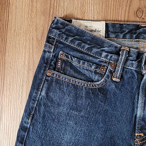 🔹️Abercrombie & Fitch Blue Dark Wash Skinny Leg Jeans Size Youth 16 - Picture 4 of 9